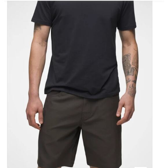 Prana Mens Brion 9' Hiking Shorts- Charcoal NWT